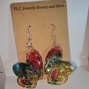 Multicolor Heart Earrings